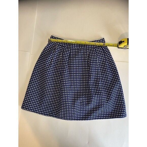 Dina Be Women’s Pleated Navy Mini Skirt White “X” or Crosses Size Small - Picture 5 of 7